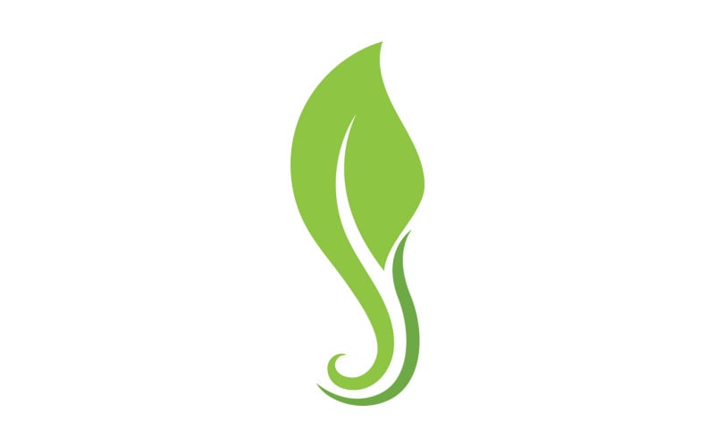 Eco leaf green tree tea leaf and nature leaf logo v14 Logo Template