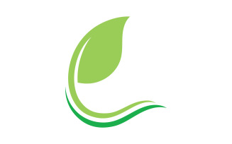 Eco leaf green tree tea leaf and nature leaf logo v17