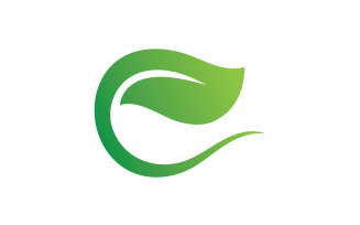 Eco leaf green tree tea leaf and nature leaf logo v23