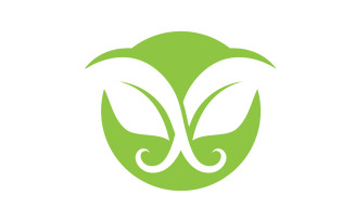 Eco leaf green tree tea leaf and nature leaf logo v24