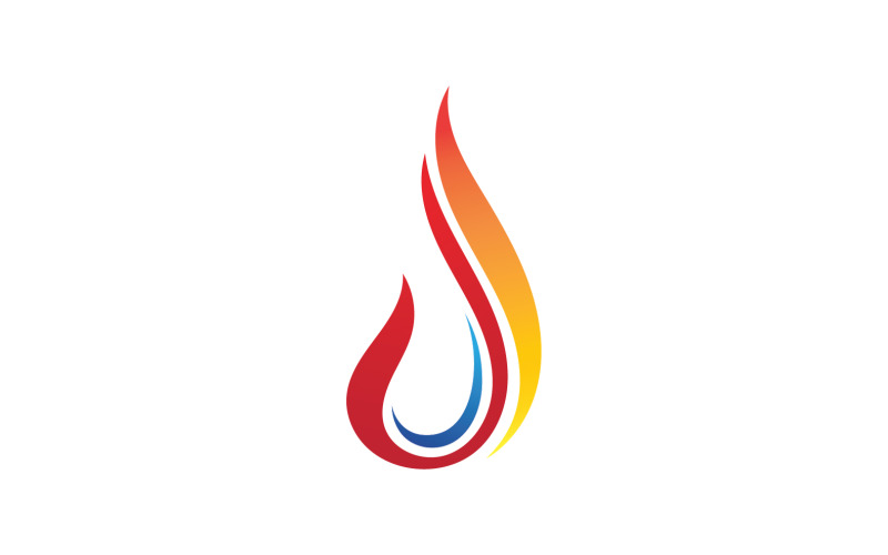 Fire Burn flame hot logo vector element design v12 Logo Template