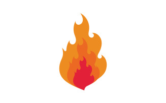 Fire Burn flame hot logo vector element design v1