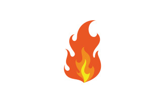 Fire Burn flame hot logo vector element design v2
