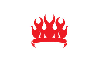 Fire Burn flame hot logo vector element design v3