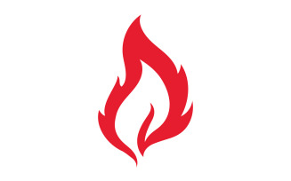 Fire Burn flame hot logo vector element design v6