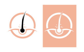 Hair health treatment logo and symbol design vector v11