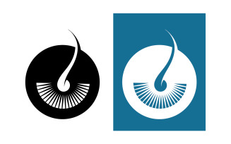 Hair health treatment logo and symbol design vector v12