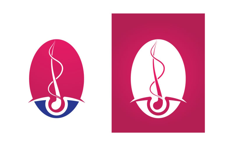Hair health treatment logo and symbol design vector v15 Logo Template