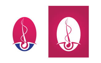 Hair health treatment logo and symbol design vector v15