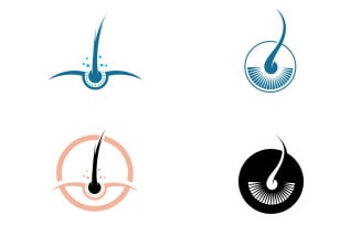 Hair health treatment logo and symbol design vector v18
