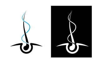 Hair health treatment logo and symbol design vector v7