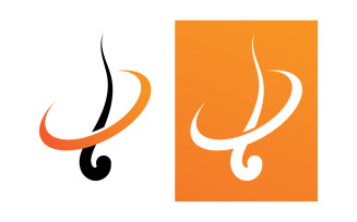 Hair health treatment logo and symbol design vector v8