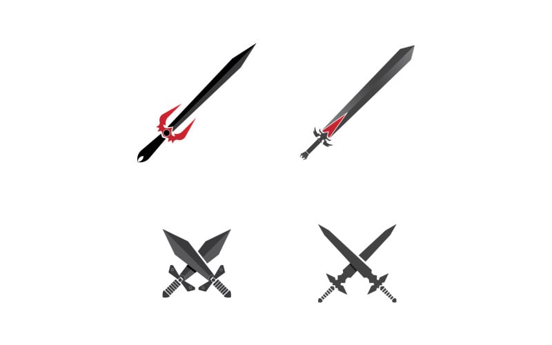 Sword and Magic trident trisula vector logo design element v14 Logo Template