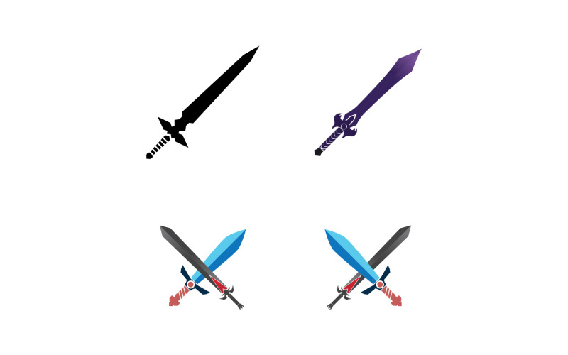 Sword and Magic trident trisula vector logo design element v16 Logo Template