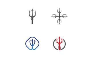 Sword and Magic trident trisula vector logo design element v18