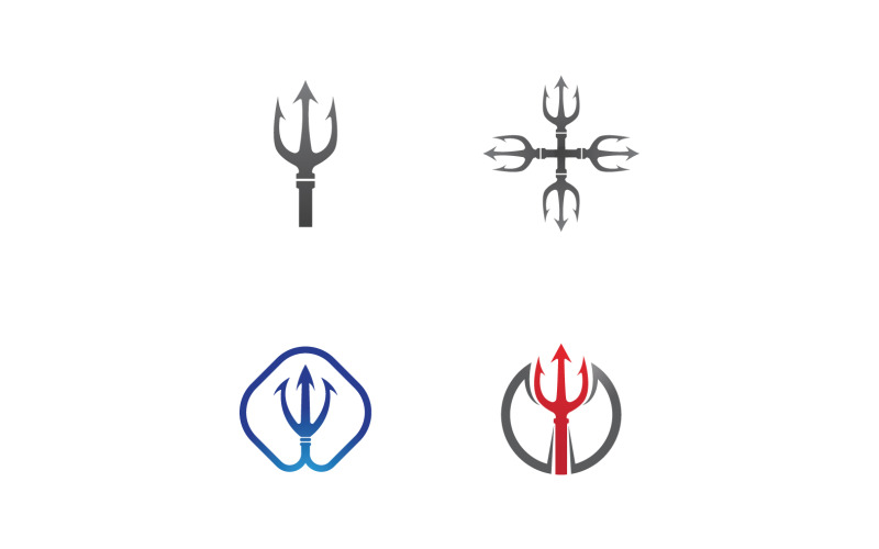Sword and Magic trident trisula vector logo design element v18 Logo Template