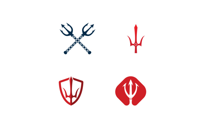 Sword and Magic trident trisula vector logo design element v19 Logo Template
