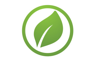 Eco leaf green tree tea leaf and nature leaf logo v29