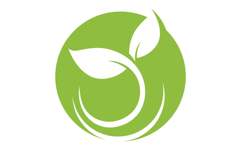 Eco leaf green tree tea leaf and nature leaf logo v30 Logo Template