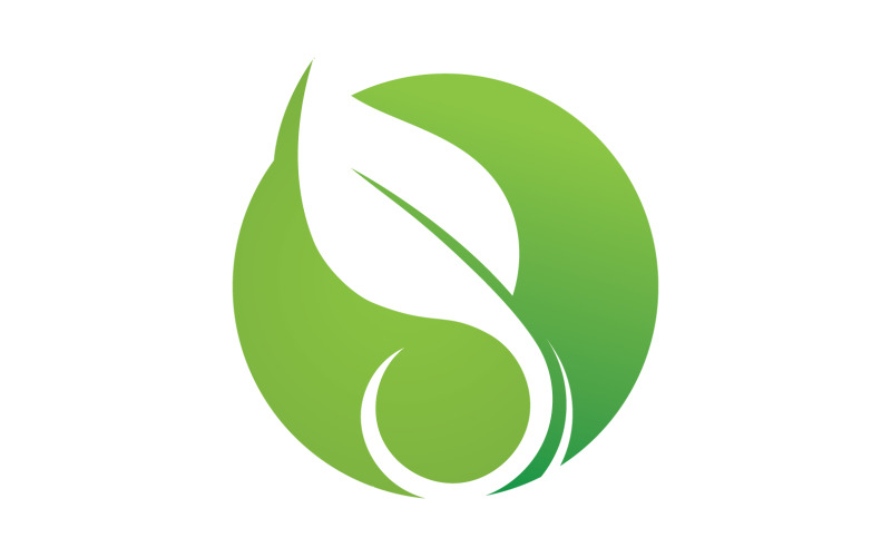 Eco leaf green tree tea leaf and nature leaf logo v37 Logo Template