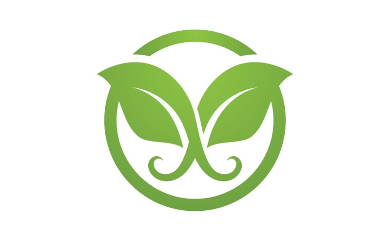Eco leaf green tree tea leaf and nature leaf logo v39 Logo Template