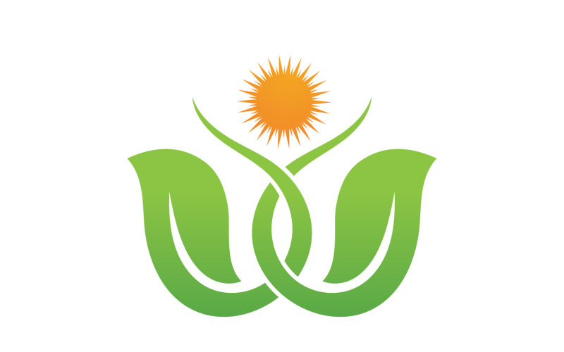 Eco leaf green tree tea leaf and nature leaf logo v42 Logo Template