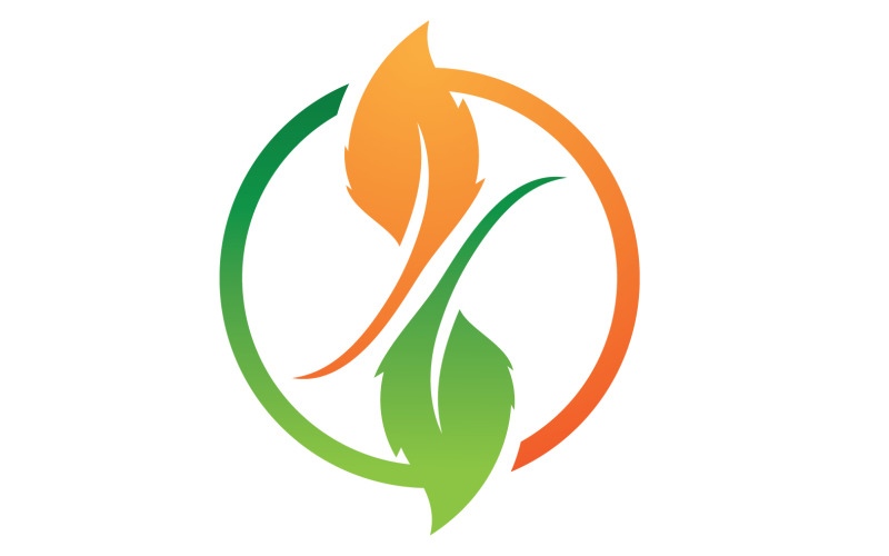 Eco leaf green tree tea leaf and nature leaf logo v45 Logo Template