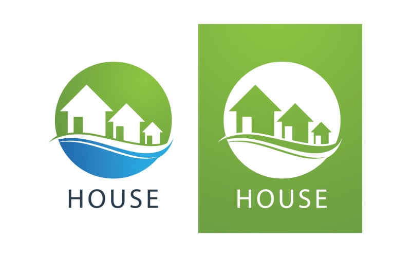 House home property appartment sell and rental logo v8 Logo Template