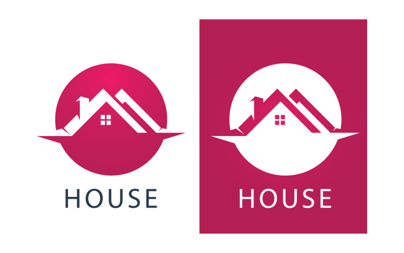House home property appartment sell and rental logo v9 Logo Template