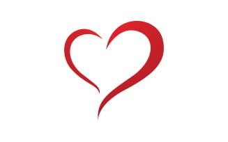 Love heart valentine logo icon vector design v10