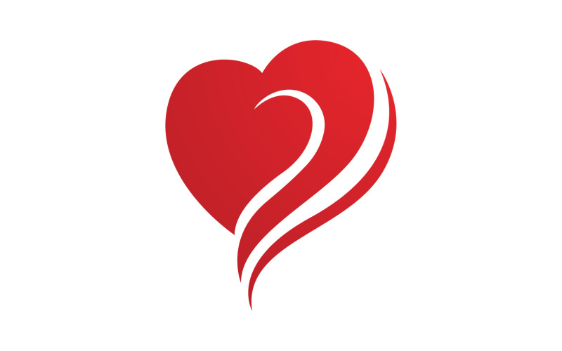 Love heart valentine logo icon vector design v14 Logo Template