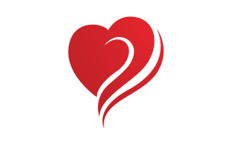 Love heart valentine logo icon vector design v14