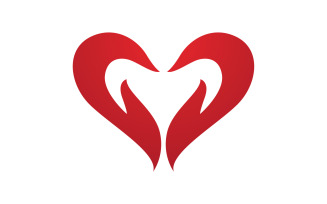 Love heart valentine logo icon vector design v15