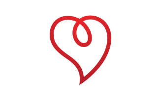 Love heart valentine logo icon vector design v17