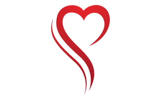Love heart valentine logo icon vector design v18