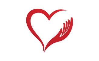 Love heart valentine logo icon vector design v19