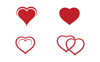 Love heart valentine logo icon vector design v1