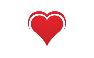 Love heart valentine logo icon vector design v21