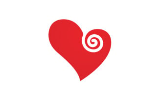 Love heart valentine logo icon vector design v24