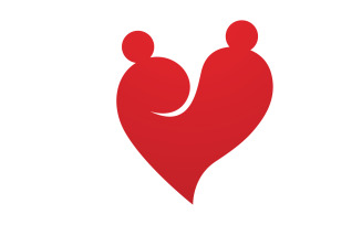 Love heart valentine logo icon vector design v26