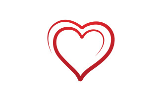 Love heart valentine logo icon vector design v28