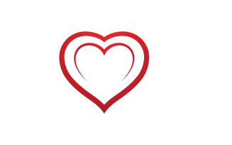 Love heart valentine logo icon vector design v29