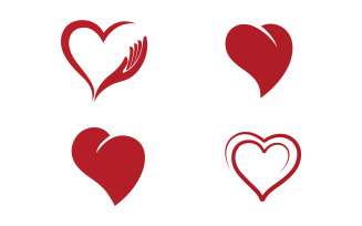 Love heart valentine logo icon vector design v2