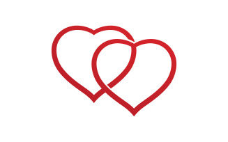Love heart valentine logo icon vector design v30
