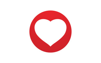Love heart valentine logo icon vector design v31