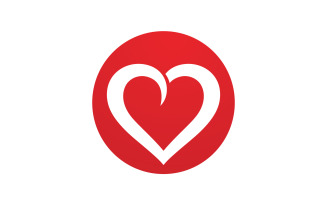 Love heart valentine logo icon vector design v32