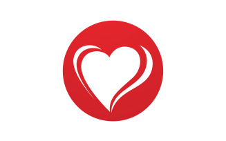 Love heart valentine logo icon vector design v33