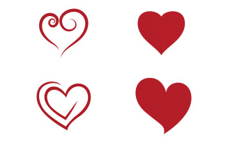 Love heart valentine logo icon vector design v35