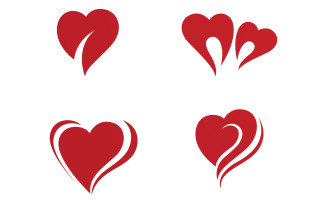 Love heart valentine logo icon vector design v36