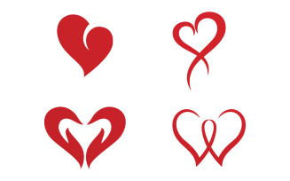 Love heart valentine logo icon vector design v37